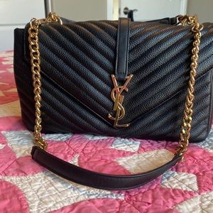Leather bag with chain YSL